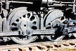 detail of steam locomotive, Colorado Railroad Museum, USA