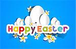 Happy Easter Greeting Card on Background vector illustration