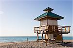 Lifeguard hut in Sunny Isles Beach, Florida