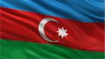 Flag of Azerbaijan waving in the wind