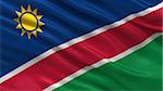 Flag of Namibia waving in the wind