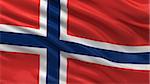 Flag of Norway waving in the wind