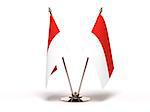 Miniature Flag of Monaco (Isolated with clipping path)