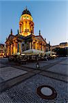 German Cathedral on Gendarmenmarkt Square in the Evening, Berlin, Germany