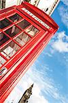 Big ben and red phone cabine in London