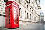 Red Phone cabine in London. Vintage phone cabine monumental