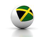 Jamaican Volleyball Team (isolated with clipping path)