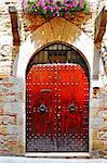 Wooden Ancient Italian Door in Historic Center