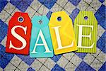 An image of nice colored sale tags