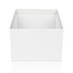 Open square box isolated on white with clipping path