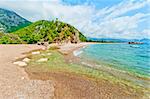 Empty tropical beach on a sunny day