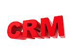 CRM - Red Text Isolated on White. Internet Concept.