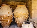 Giant amphoras at Knossos palace, Greece