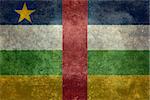 This is a distressed vintage style or treated flag of the Central African Republic or CRA