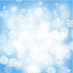 Abstract christmas background with snowflakes