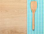 Kitchen utensil on wooden table with copy space
