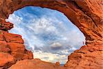 Scenes with my son from famous Arches National Park, Utah,USA