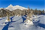 mountain top in winter, Ciucas Mountains, Romania