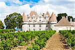 Monbazillac Castle with vineyard, Aquitaine, France