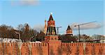 Walls and towers of the Moscow Kremlin