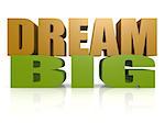 Dream big image with hi-res rendered artwork that could be used for any graphic design.