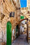 A street in the Arab part of the city of Akko (Acre), Israel