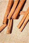 aromatic cinnamon sticks detail macro closeup christmas wintertime