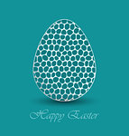 Blue background with Easter eggs