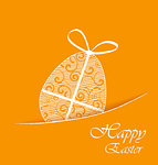 Orange background with Easter egg