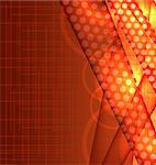 Illustration abstract orange template - vector