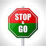 Stop and go traffic sign for racers