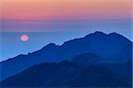 sunrise over the Fagaras Mountains, Romania. View from Negoiu Peak  2535m