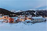 Illuminated Ski Resort of Madonna di Campiglio in the Evening, Italian Alps, Italy