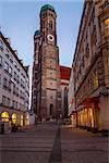 Church of Our Lady (Frauenkirche) in Munich at Dawn, Bavaria, Germany