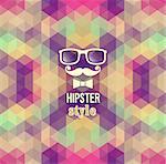 Hipster background. Vector illustration.