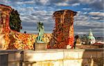 Autumn in Garden of Paradise near Prague Castle