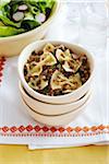 Bowl of Kasha and Bowtie Pasta, Studio Shot