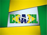 Vector - Brazil 2014 Letters with Brazilian Flag