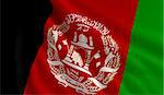 A flag of Afghanistan in the wind