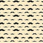 Mustache Vector Seamless Pattern