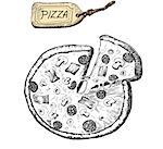 llustration of pizza