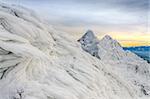 Winter mountains view with frozen ice and snow, High Tatras, Slovakia