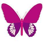 Pink butterfly. Also available as a Vector in Adobe illustrator EPS format, compressed in a zip file. The vector version be scaled to any size without loss of quality.