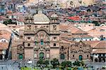 aerial view of the Plaza de Armas of Cuzco city in the peruvian Andes Peru