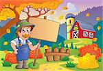 Autumn farm theme 2 - eps10 vector illustration.