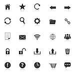 Tool bar icons with reflect on white background, stock vector