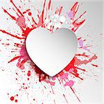 Grunge style heart design for Valentine's Day
