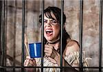 Portrait of a Screaming Female Prisoner in the Old West