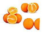 oranges on a white background, isolated