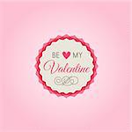 Valentines day love background with a badge design